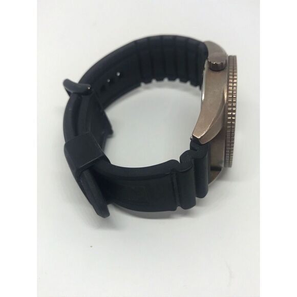 Fossil Jr1193 Men's Black Silicone Analog Beige Dial Quartz Genuine Watch No20 - Picture 10 of 10